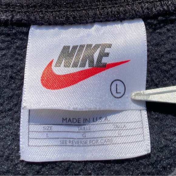 Vintage 90’s Nike Swoosh White Tag Black Sweatshirt Men’s XL USA Made - Picture 5 of 7